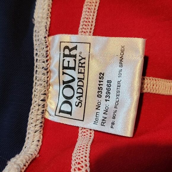 Dover Saddlery Stride Color Block Full Seat Mesh Tight Patriotic Small - Picture 4 of 9